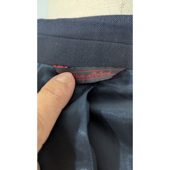 Club Room By Charter Club 40R Navy Blue Wool Gold Button Blazer Preppy Old Money - Picture 7 of 14